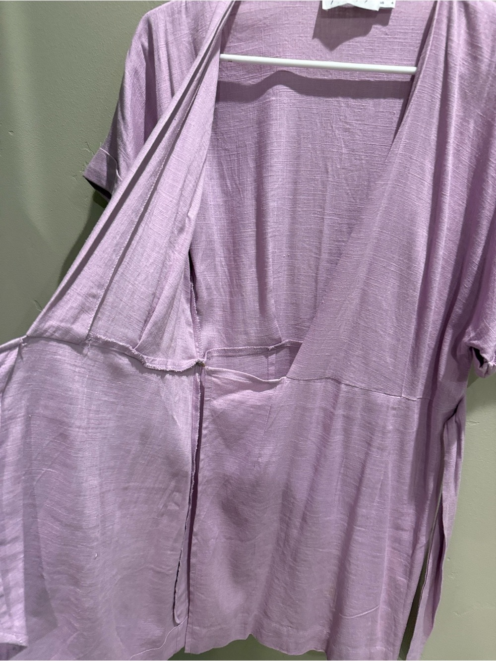 Petal & Pup Lilac Wrap Mini Dress - Picture 3 of 6